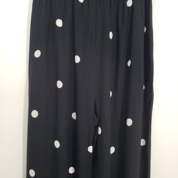 3/$25 LOFT Polka Dot Jumpsuit Pants XS Sleeveless Ruffle Trim Black - Picture 8 of 10